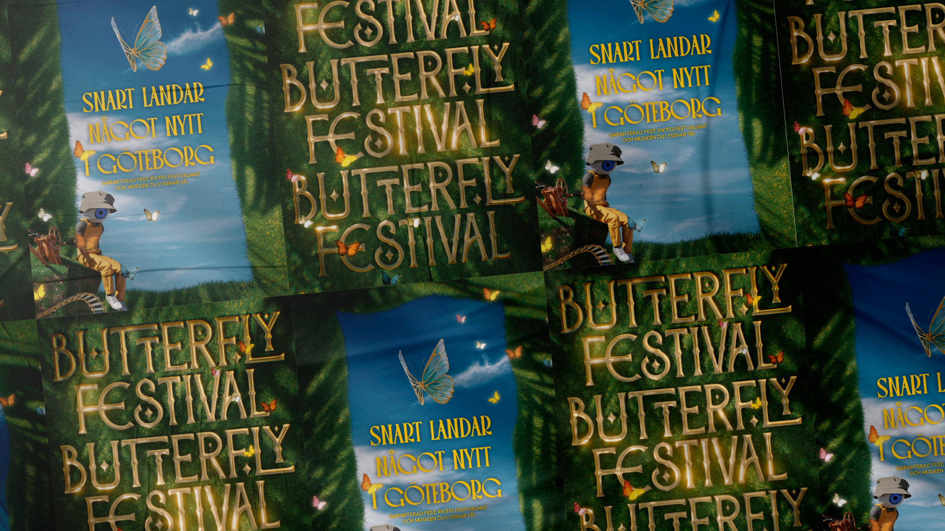 Butterfly Festival poster campaign across Gothenburg